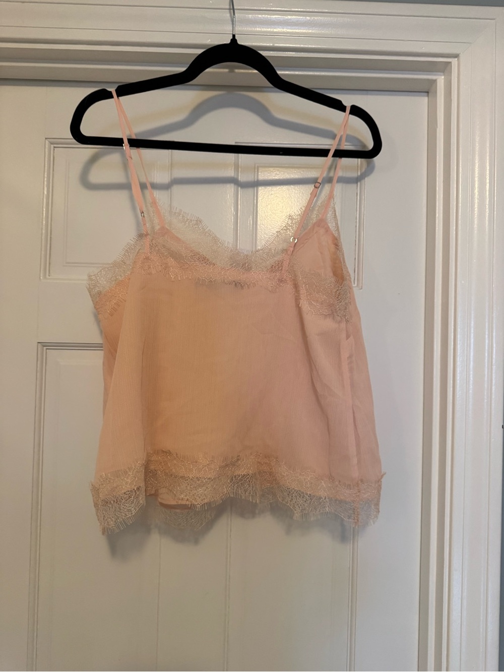 NWT! LOFT Pale Blush Lace-Trim Camisole - Picture 7 of 9